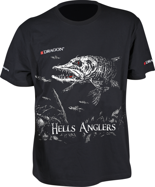 Koszulka wędkarska, T-shirt Dragon Hells Anglers - Szczupak