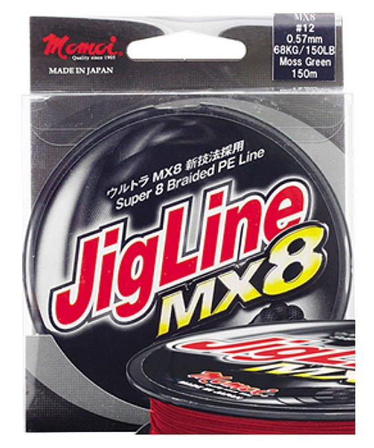 Momoi JigLine MX8 0.10mm 6kg 150m czerwona - plecionka spinningowa