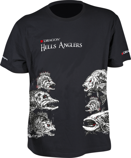 T-Shirt Dragon Hells Anglers MIX XXXL czarny (GLOW)